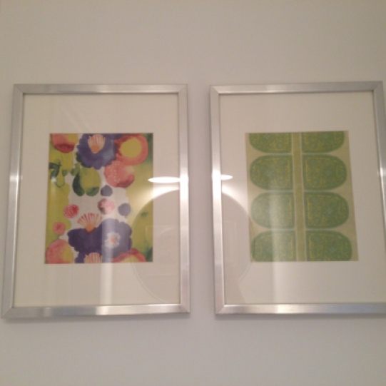 a couple of framed Marimekko prints